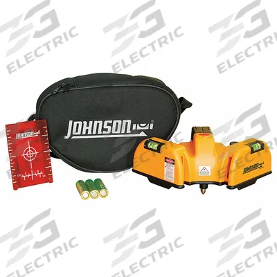 JOHNSON LEVEL Flooring Laser: Case/Target, ±1/16 in @ 20 ft, Red, Horizontal, Manual Leveling - Flooring Laser Levels