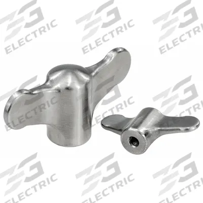 KIPP Hand Knob: Wing, Stainless Steel, M5 Thread, 9 mm Thread Lg - Corrosion-Resistant Wing Knobs with Threaded Hole