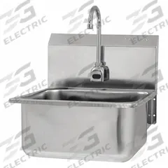 SANI-LAV Hands-Free Sink: 1 Stations, 10 in Bowl Dp, 19 in Bowl Lg, 16 in Bowl Wd, Faucet Included (MPN ESB2-525L-0.5). Key specifications — Includes Side Splash: Side Splash Not Included; Series: Stainless Steel Hand Wash Sink; Brand: SANI-LAV; Power Source: Battery Powered.