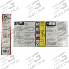 LOUISVILLE Label Kit: For 29NH74/29NH75, For AP8004/AP8005, Fits Louisville Ladder Brand (MPN PK-AP8000). Key specifications — For Use With Grainger Item Number: 29NH74; For Use With Mfr. Model Number: AP8005; Fits Brand: Louisville Ladder; Product Type: Label Kit; Brand: LOUISVILLE.