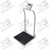 DORAN Handrail Scale: Digital, kg/lb, 20 1/2 in Weighing Surface Wd, 18 in Weighing Surface Dp (MPN DS7040). Key specifications — attr1359978: DORAN; attr1359988: lb; attr1359990: ULus Listed; attr1411948: Not IP Rated; attr1411950: Column-Mounted; attr1359996: AC Adapter; attr1411941: 0.2 lb/0.1 kg.