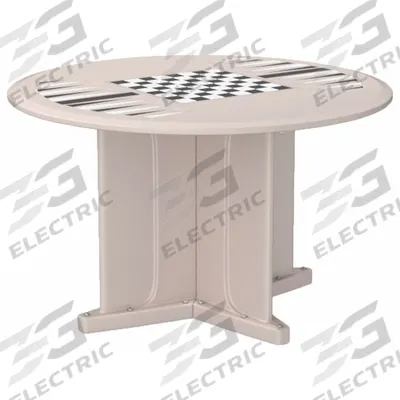 CORTECH Table: 29 in Overall Ht, 48 in Overall Dia, Game Top Included, Ballast Accepted - Round X-Base Tables