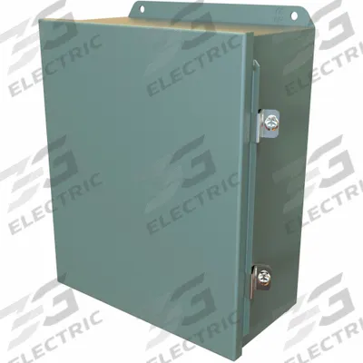 HAMMOND Electrical Enclosure: Steel, 12 in x 10 in x 5 in, NEMA 12/13/3R/4, Solid Cover - Steel Washdown Enclosures