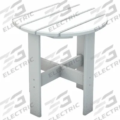 ULTRASITE Patio Table: White, Resinwood, 18 in Overall Ht, 18 in Overall Wd - Side Tables