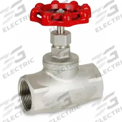 SHARPE Globe Valves: For Steam Media, Stainless Steel, 2 in Pipe Size, FNPT x FNPT, Female, NPT, NPT (MPN 4371006180). Key specifications — Seat Material: Metal; Brand: SHARPE; Stem: Rising.