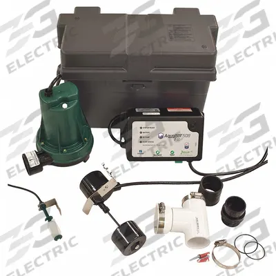 ZOELLER Sump/Battery Back-Up System: Corded Electric, 18 in Min. Sump Pit Dia. - Battery-Powered Backup Sump Pumps