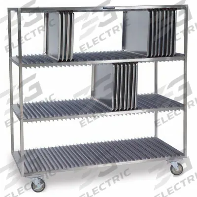 LAKESIDE Pan Drying Rack: 3 Shelves, 120 Slots, 26 in Dp, 58 5/8 in Ht, 63 1/2 in Wd - Furnishings, Appliances and Hospitality