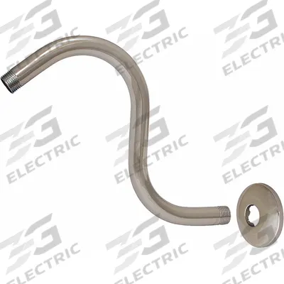 APPROVED VENDOR S Shape Shower Arm: Compatible Product Type Wall-Mounted Showerheads - Flanged Shower Arms