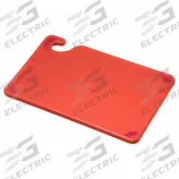 SAN JAMAR Cutting Board: 9 in Overall Lg, 6 in Overall Wd, Red, Co-Polymer, NSF Certified (MPN CBG6938RD). Key specifications — Color: Red; Brand: SAN JAMAR; Material: Co-Polymer; NSF Certified: Yes.