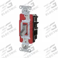 HUBBELL Wall Switch: Toggle Switch, 3-Way, Maintained, Gray, 120/277V AC, 20 A (MPN HBL1223STGY). Key specifications — Illuminated: No; Voltage Rating: 120/277V AC.