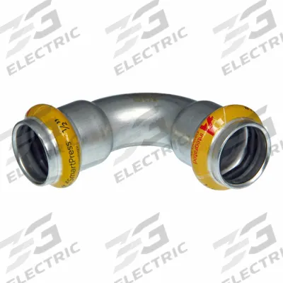 APOLLO Crimp Elbow Fitting: 2 in Pipe x 2 in Pipe Size, Press-fit x Press-fit - Gas Stainless Steel Press Pipe Fittings