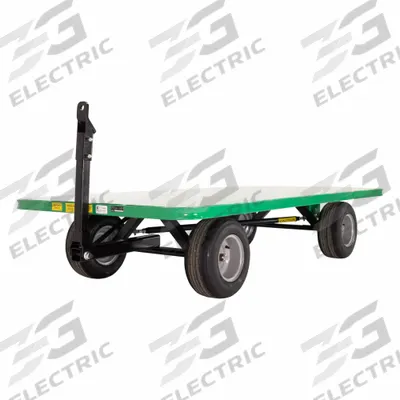VALLEY CRAFT Quad-Steer Trailer: 4,000 lb Cap, 96 in L x 48 in W x 21 1/2 in H Deck - Tight-Turning 4-Wheel-Steer Trailers