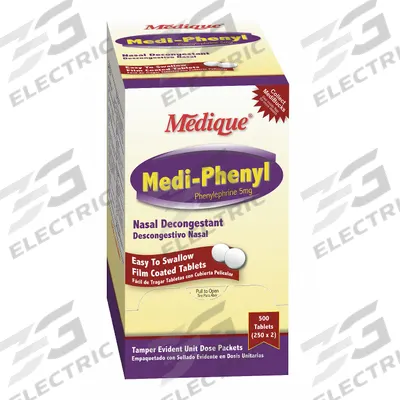 MEDIQUE Sinus and Allergy Reliever: Phenylephrine HCl, 50 Individual Doses, Unflavored - Nasal Decongestants