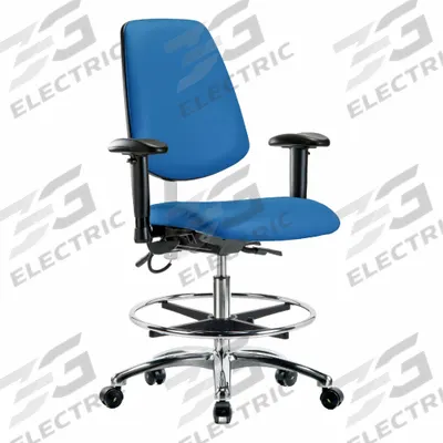 APPROVED VENDOR Task Chair: Vinyl, Arms Included, Ht Range 21 1/2 in to 29 in, 18 1/2 in Seat Wd - Vinyl ESD Chairs