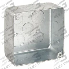 RACO Electrical Box: Steel, Steel - 4" x 4" Square Box Material & Nominal Size, Square, 2 Gangs (MPN 239). Key specifications — Brand: RACO; Bracket Style: Without Bracket; Clamp Style: Without Clamps.