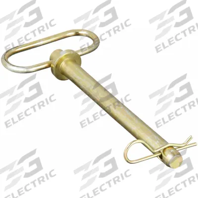 BUYERS PRODUCTS Hitch Pin: 5/8 in Pin Dia, 6 1/4 in Overall Lg, 6 1/4 in Usable Lg - Pin & Clips