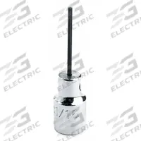 PROTO Socket Bit: 1/4 in Drive Size, Hex Tip, 5/16 in Tip Size, 1 7/8 in Overall Lg, Fixed Insert (MPN J47705/16). Key specifications — attr1204765: Fixed Insert; attr1204767: PROTO.