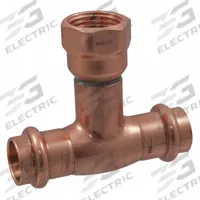 NIBCO Crimp Adapter Fitting: Tee, 3 in CTS x 3 in CTS x 3/4 in Pipe size, Copper, EPDM O-Ring (MPN 9126950PC). Key specifications — Brand: NIBCO; Series: PC612; Broad - Material for Bullet: Copper Or Bronze; Brand - Broad: NIBCO.