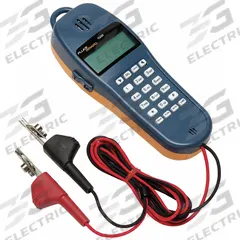 FLUKE NETWORKS Test Set: ABN, Telephone Line Test Sets, ABN, Data Safe Monitor, Pulse/Tone, LCD (MPN 25501109). Key specifications — Brand: FLUKE NETWORKS; Manufacturer Part Number: 25501109; Dialing Method: Tone; Display Screen Type: LCD; Features: Amplified Speakers for Hands-Free Monitoring; Waterproof: No.