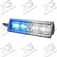 CODE 3 Warning Light: Emergency Vehicle Beacon, Blue/White, 9.6 W Watt, Clear, SAE J845 Class 1, LED (MPN CD3974BW). Key specifications — Brand: CODE 3; Lens Color: Clear; Number of Flash Patterns: 69; Installation Type: Permanent; Operating Voltage: 12-24V.