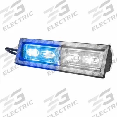 CODE 3 Warning Light: Emergency Vehicle Beacon, Blue/White, 9.6 W Watt - Emergency Vehicle Beacons