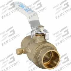 APOLLO Manual Two-Way Ball Valve: 1 in Pipe Size, Sweat x Sweat, Brass, 600 psi Max. Op Pressure (MPN 95ALF20501). Key specifications — Handle Material: Zinc-Plated Steel; Brand: APOLLO.