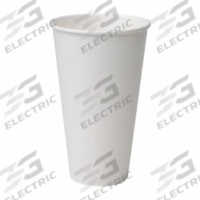 DIXIE Disposable Hot Cup: 16 oz Capacity, White, Paper, Unwrapped, Patternless - Paper Hot Cups