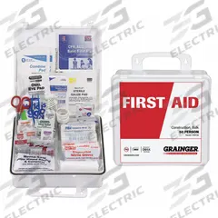 FIRST AID ONLY First Aid Kit and Housing: Industrial, 50 People Served, 103 Components, Plastic (MPN 54548). Key specifications — Adhesive Bandages Included: Bandage; Application: Industrial; Brand: FIRST AID ONLY; Housing Color: White; Housing Material: Plastic; Includes Oral or Inhalant Medication: Medication Included; Mountable: Wall Mount; Oral and Inhalant Medicinals Included: (12) Non-Aspirin Pain Relievers.