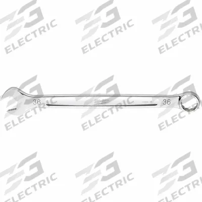 MILWAUKEE Combination Wrench: Steel, Chrome, 36 mm Head Size, 20 1/8 in Overall Lg - Metric 12-Point Combination Wrenches