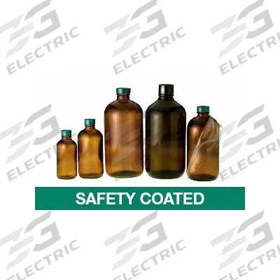 QORPAK Sampling Bottle: 480 mL, Amber, 28-400, Urea, 60, F217/PTFE - Safety Coated Narrow Mouth Round Glass Lab Bottles