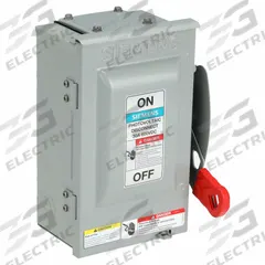 SIEMENS Solar Safety Disconnect Switch: Non-Fusible, 30 A, 600V DC, Indoor/Outdoor, 11 in x 6 1/2 in (MPN HNF361RPV). Key specifications — Phase: Three; UL 98B Certification: Yes; Brand: SIEMENS; Voltage Rating: 600V DC.