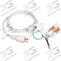 COLUMBIA LIGHTING Cord and Plug Kit: 6 ft Lg, 9 7/8 mm Wd, 6 ft Ht (MPN C6TL15-120). Key specifications — Includes: Twist-Lock Plug; Accessory Type: 6 ft Cord and Twist-Lock Plug; For Use With: LHA Industrial Fluorescent High Bay; Brand: COLUMBIA LIGHTING.