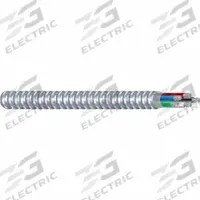 SOUTHWIRE Metallic Clad Building Cable: 2 AWG, 3 Conductors, Aluminum, 1,000 ft, Aluminum, Std (MPN 55719901). Key specifications — Brand: SOUTHWIRE.