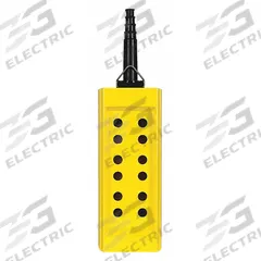 SCHNEIDER ELECTRIC Pendant Enclosure: 12 Holes, 22 mm Operator Size, Rubber Sleeve Cable Entry Type (MPN XACB125). Key specifications — Cable Entry Type: Rubber Sleeve; Enclosure Material: Plastic; Brand: SCHNEIDER; Number of Columns: 2.