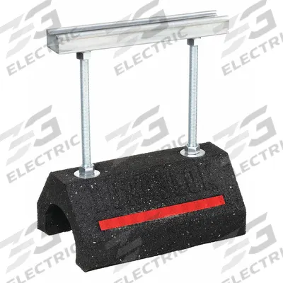 DURA-BLOK Pipe Support Block: Rubber Base, Electroplated Cast Iron - Elevated Support Block Systems with Strut Channel