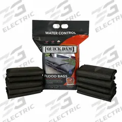 QUICK DAM Flood Barrier: Fresh Water, 3 1/2 in Overall Ht, 12 in Overall Wd, 24 in Overall Lg (MPN QD1224-10). Key specifications — Brand: QUICK DAM; Fill Material: Sand; Fill Style: Pre-Filled; For Water Salinity: Fresh Water.