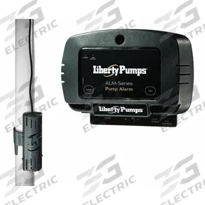 LIBERTY PUMPS Water Alarm: High Level, 120V AC/9V DC, Auto, 86 dB, Audio/Visual, 3 Alarm Inputs - Liquid-Level Alarms