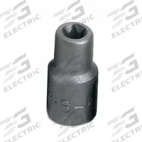 SK PROFESSIONAL TOOLS Socket: 1/4 in Drive Size, E7 Socket Size, External Torx, Std, Chrome (MPN 42607). Key specifications — attr1206049: SK PROFESSIONAL TOOLS; attr1206024: Chrome.