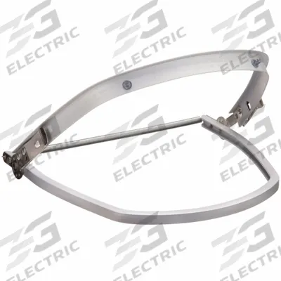 MSA Face Shield Frame: Band Attachment Type, Aluminum, Silver - MSA Hard Hat Adapters for Face Shields