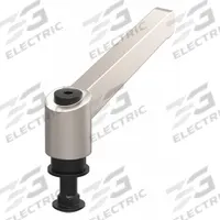L-Brake Handle: 15 Series, 3 1/2 in L x 11/16 in W, Gray, Gloss (MPN 6800). Key specifications — Material: Zinc; Brand: 80/20; Finish: Gloss; Includes Fasteners: Yes.