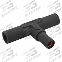 Paralleling Tee: Male-Male-Female, Black, 600V AC/600V DC, 150 A, Series 15 (MPN HBL15PTBK). Key specifications — Brand: HUBBELL; Gender Configuration: Male-Male-Female.