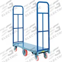 LITTLE GIANT Platform Truck: 2,000 lb, 60 in L x 24 in W x 10 in H Deck, Solid, 12 ga Deck, Rubber (MPN HE-2460). Key specifications — Side Panel Type: No Side Panels; Brand: LITTLE GIANT; Color: Gray; Caster/Wheel Configuration: (4) Swivel.