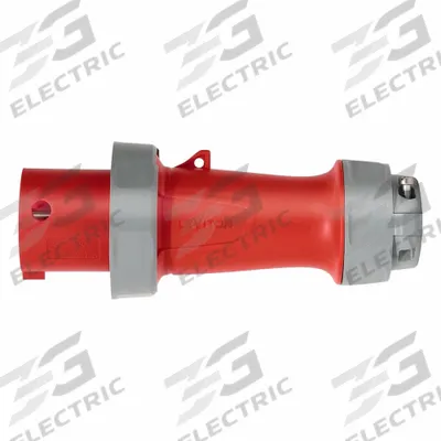 LEVITON Pin and Sleeve Plug: Red, 480V AC, Three Phase, 100 A, 3 Pole, 4 Wire - Washdown-Rated Plugs