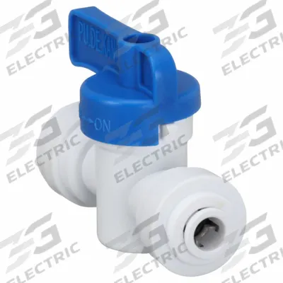 USA INDUSTRIALS Manual Two-Way Ball Valve: 1/4 in, Acetal, Straight, Push x Push - Acetal Ball Valves