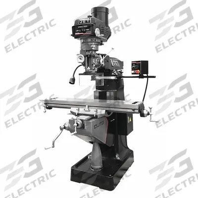 JET ELITE Vertical Milling Machine with 3-Axis CNC: ETM-949EVS, Belt Drive, 3 hp - Electronic Variable-Speed Vertical Milling Machines with 3-Axis CNC