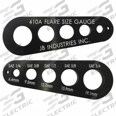 JB INDUSTRIES Sizing Gauge: Metal (MPN T30600-G) - Parts & Accessories for Manifolds, Hoses & Tools
