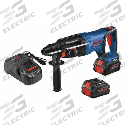 BOSCH Cordless Rotary Hammer: D-Handle, 18V DC, SDS-Plus, 2 5/8 in max, 8.0 Ah - Bosch Cordless Rotary Hammers