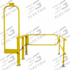 GARLOCK SAFETY SYSTEMS Mezzanine Pivot Safety Gate: 60 in x 60 in, Partially Assembled, Yellow (MPN 431-001-001). Key specifications — attr1283434: GARLOCK SAFETY SYSTEMS; attr1283408: Partially Assembled; attr1283426: No.