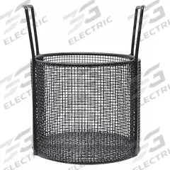 MARLIN STEEL WIRE PRODUCTS Parts Washer Basket: Round, Steel, Black, 8 in Basket Ht, 1/4 in Wire Dia (MPN 00-106-21). Key specifications — Handle Included: Handle Included; Mesh Opening Size: #4; Stackable: Stackable; Lid Included: Lid Not Included; Brand: MARLIN STEEL WIRE PRODUCTS.