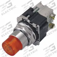EATON Illuminated Push Button: Illuminated, Extended Profile, Metallic, 30 mm, 1NO (MPN 10250T476C43-53). Key specifications — Brand: EATON; Action: Momentary; Series: 10250T; Push Button Material Type: Metallic.
